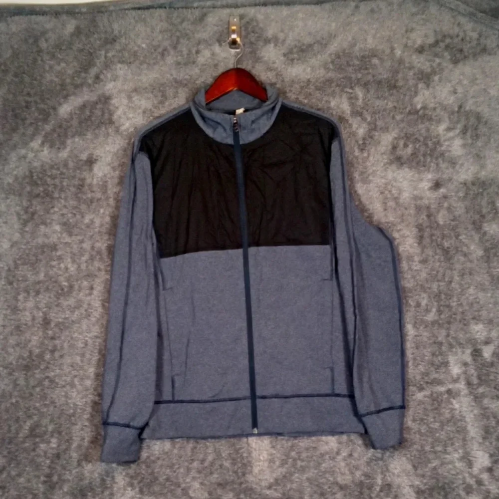 Lululemon Men's post session jacket heathered inkwell full zip size large